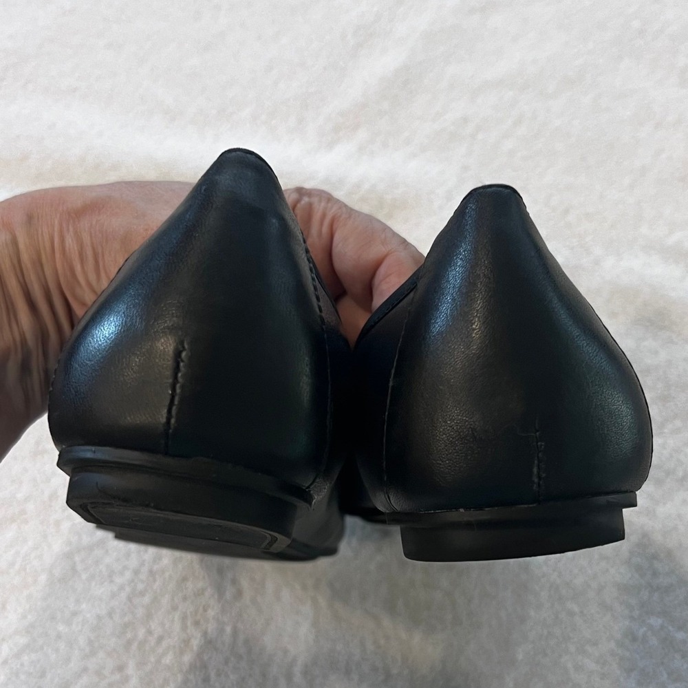 Vionic Minna Black Leather Cap Toe Ballet Flats Womens 8 - Picture 6 of 8
